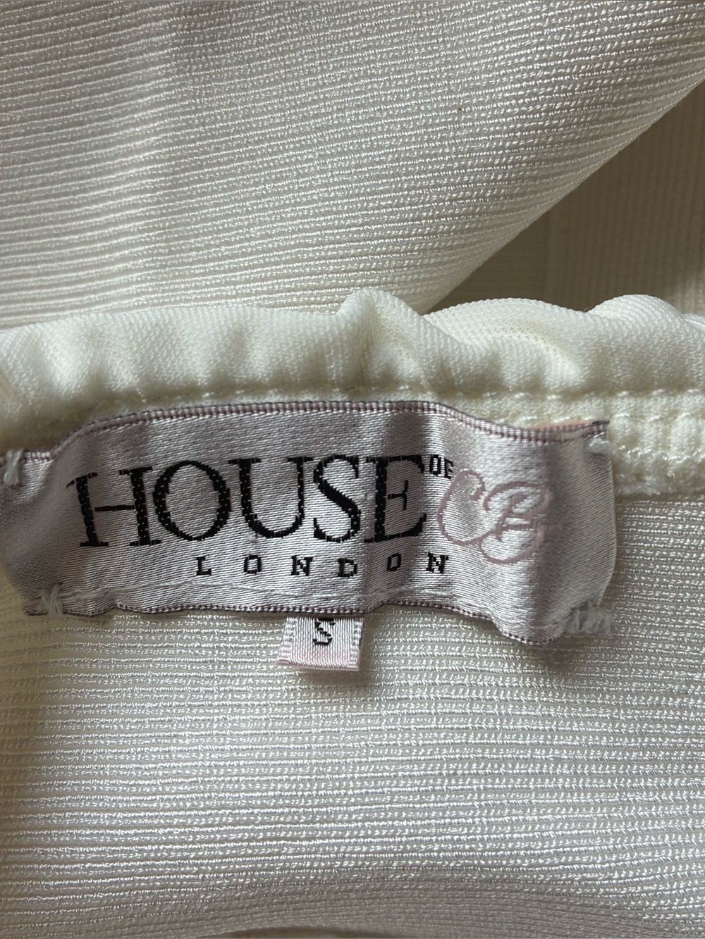 House of CB Ria Ivory Lace Plunge Bridal Cocktail Bodycon Midi Dress Size Small - Picture 6 of 9